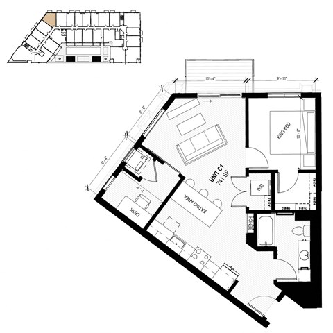 floor plan of the first floor of the house